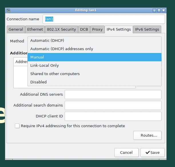 The method dropdown set to Manual