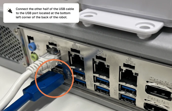 Robot USB port